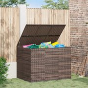 Contenitore da Giardino in Rattan PE 145x100x103 cm Marrone 317230