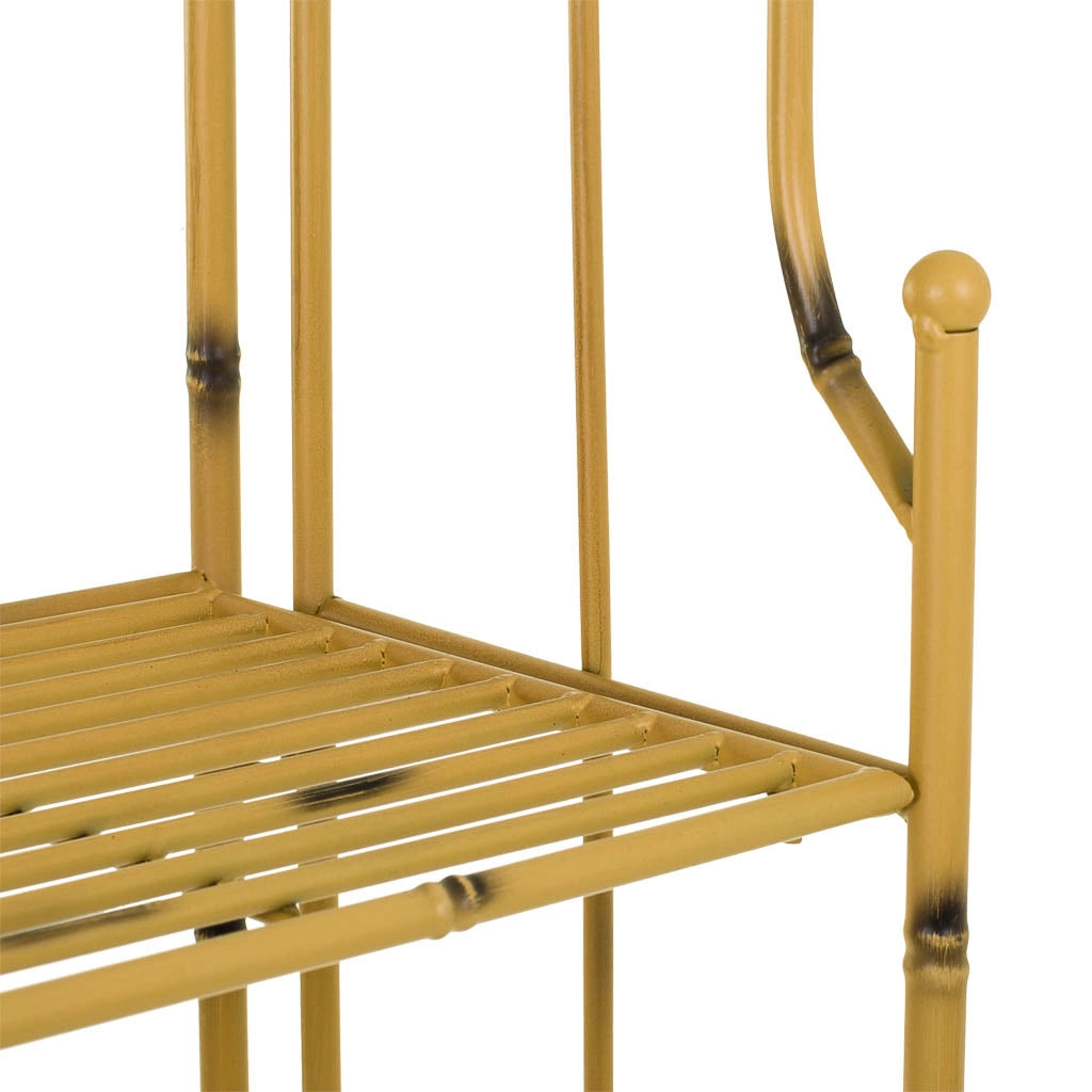 Scaffale in ferro battuto giallo 60x28x160h