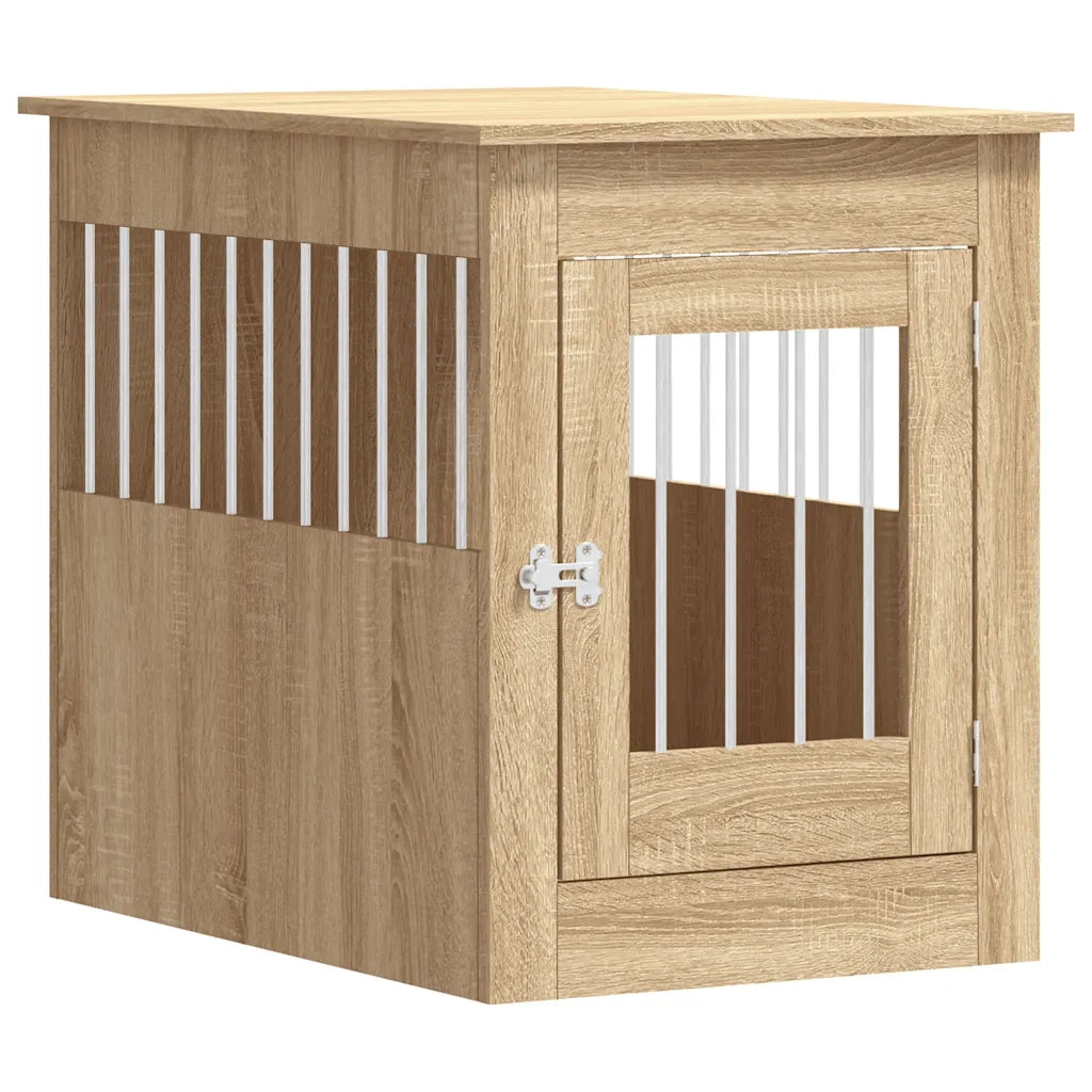 vidaXL Gabbia Cani da Arredamento Rovere Sonoma 55x80x68cm Multistrato