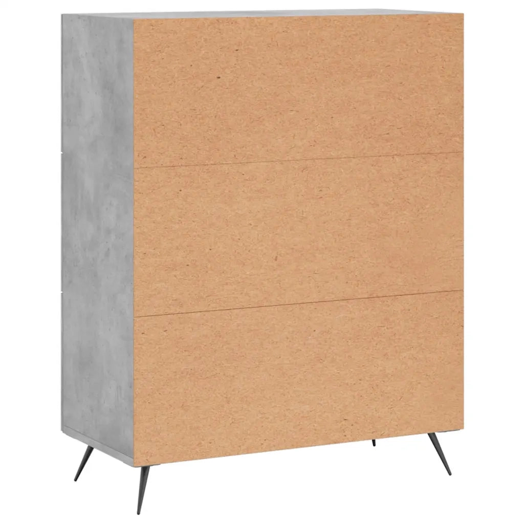 Credenza Grigio Cemento 69,5x34x90 cm in Legno Multistrato 827824