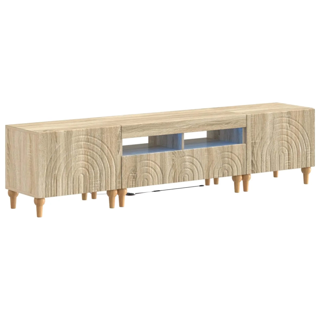 Mobile TV LED a 3 pezzi Rovere Sonoma Legno ingegnerizzato 3416498