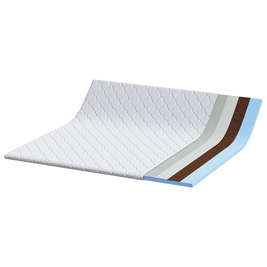 Topper al cocco Bianco 180 x 200 cm Tessuto Jacquard 4106399