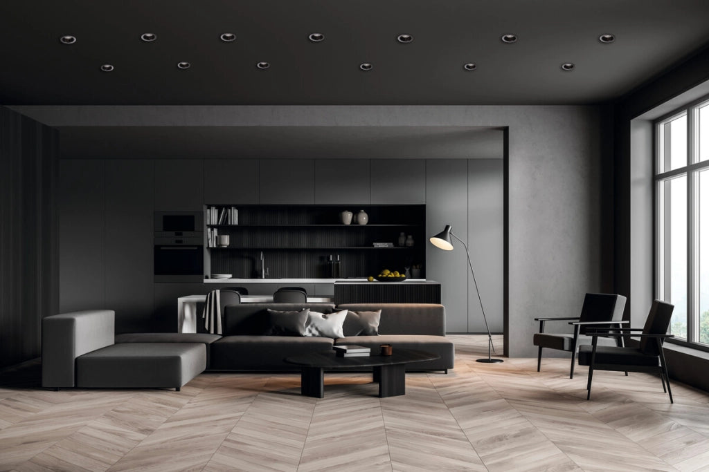 Ghiera faretto incasso GLOZO Kanlux nera 10W GU10 GX5.3