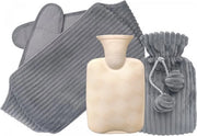 Borsa termica - 1 litro - Borsa termica per acqua calda - Borsa termica 3 in 1 - Calore fino a 6 ore - Morbida e confortevole - Banda termica per il ciclo mestruale - Allevia il dolore per la schiena, la nuca e le spalle