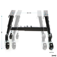 Cavalletto alzamoto a rotelle, max 680 kg, per moto e Quad
