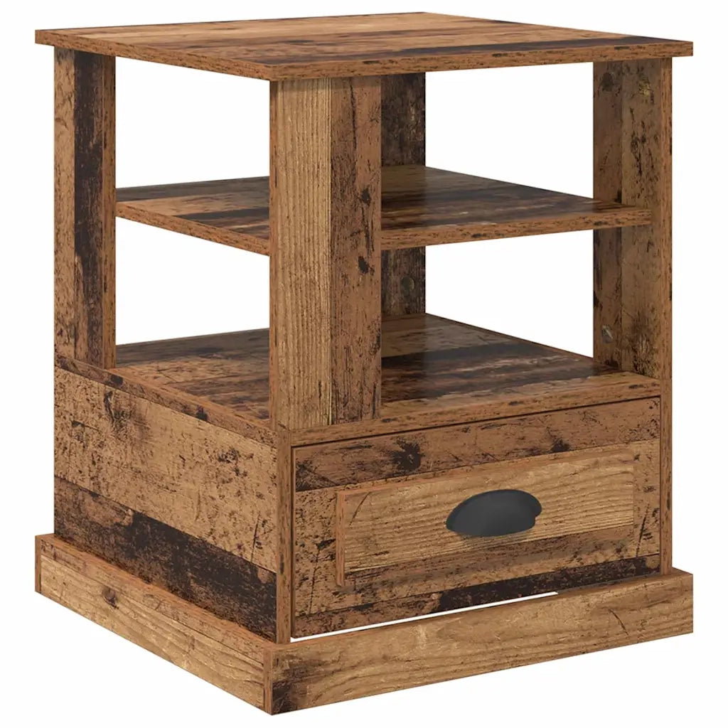 Comodino | Armadio da Notte | Mobiletto da notte con cassetto Legno vecchio 50 x 50 x 60 cm