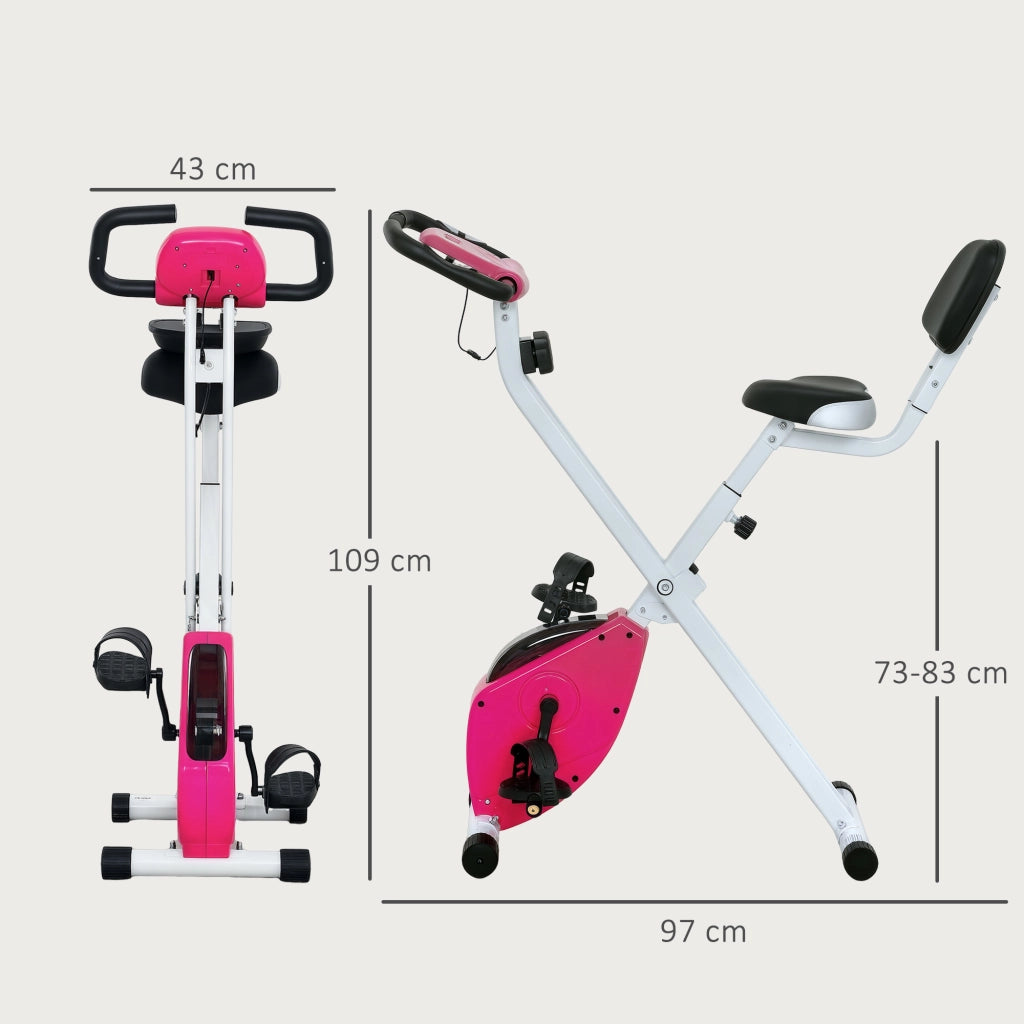Cicloergometro Pieghevole ¨C zephmum ¨C Rosa, 8 Livelli Resistenza