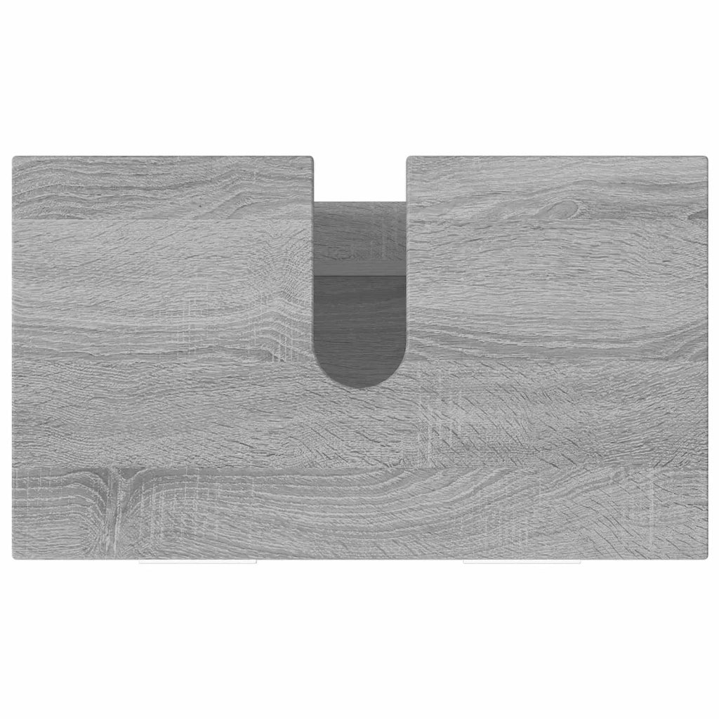 Mobiletto da bagno Sonoma grigio 60 x 35 x 60 cm