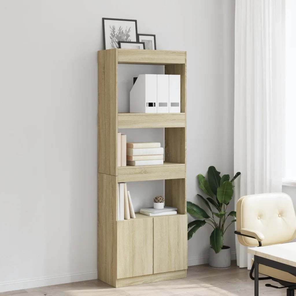 Credenza-Buffet-Armadio da cucina Rovere Sonoma 63x33x180 cm in Truciolato