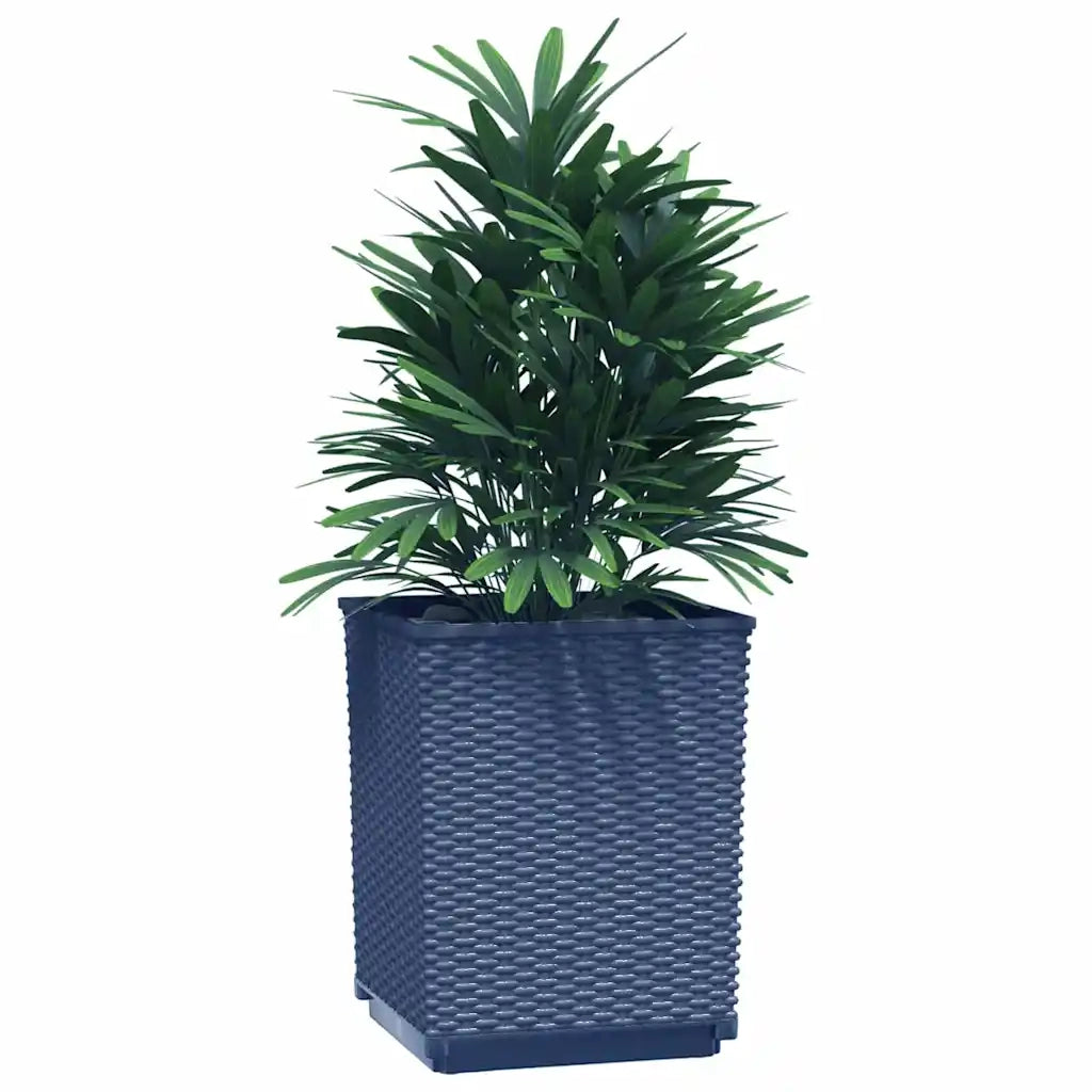 Fioriere 4 pz Grigio Blu 30x30x37 cm in Polipropilene 364185