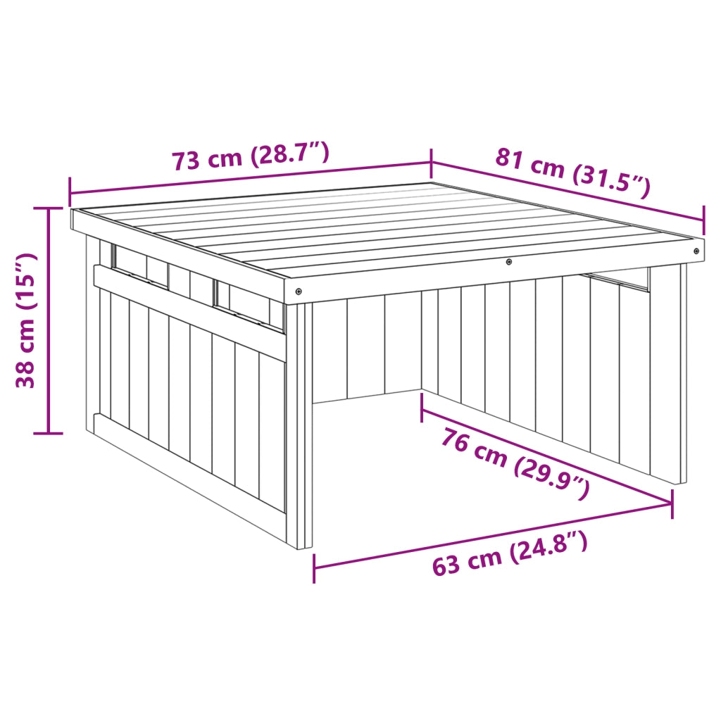 Garage per tosaerba robot 70x80x38 cm Legno impregnato di pino