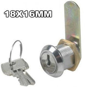 Trade Shop - Serratura A Cilindro Per Casellari A Vite Casette Cassetti 18x16mm Con 2 Chiavi -