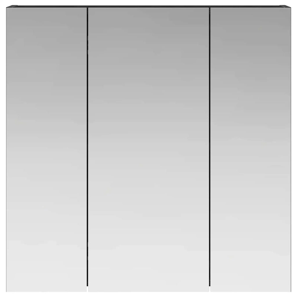 Mobiletto per specchio da bagno Rovere Nero 70 x 14,5 x 70 cm