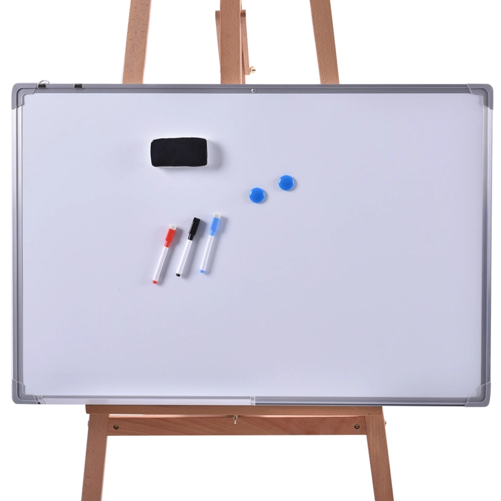 Lavagna magnetica bianca con cornice in alluminio Lavagna cancellabile per scuola casa ufficio 90x60cm-Lavagne