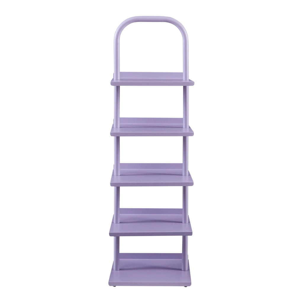 Scarpiera Poytya per Cameretta Scaffale in Acciaio 96x30x27 cm - Viola [en.casa]