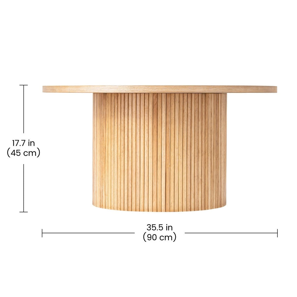 Tavolino Rotondo da Salotto in Legno Massello ¨C MINIMAL ¨C Naturale