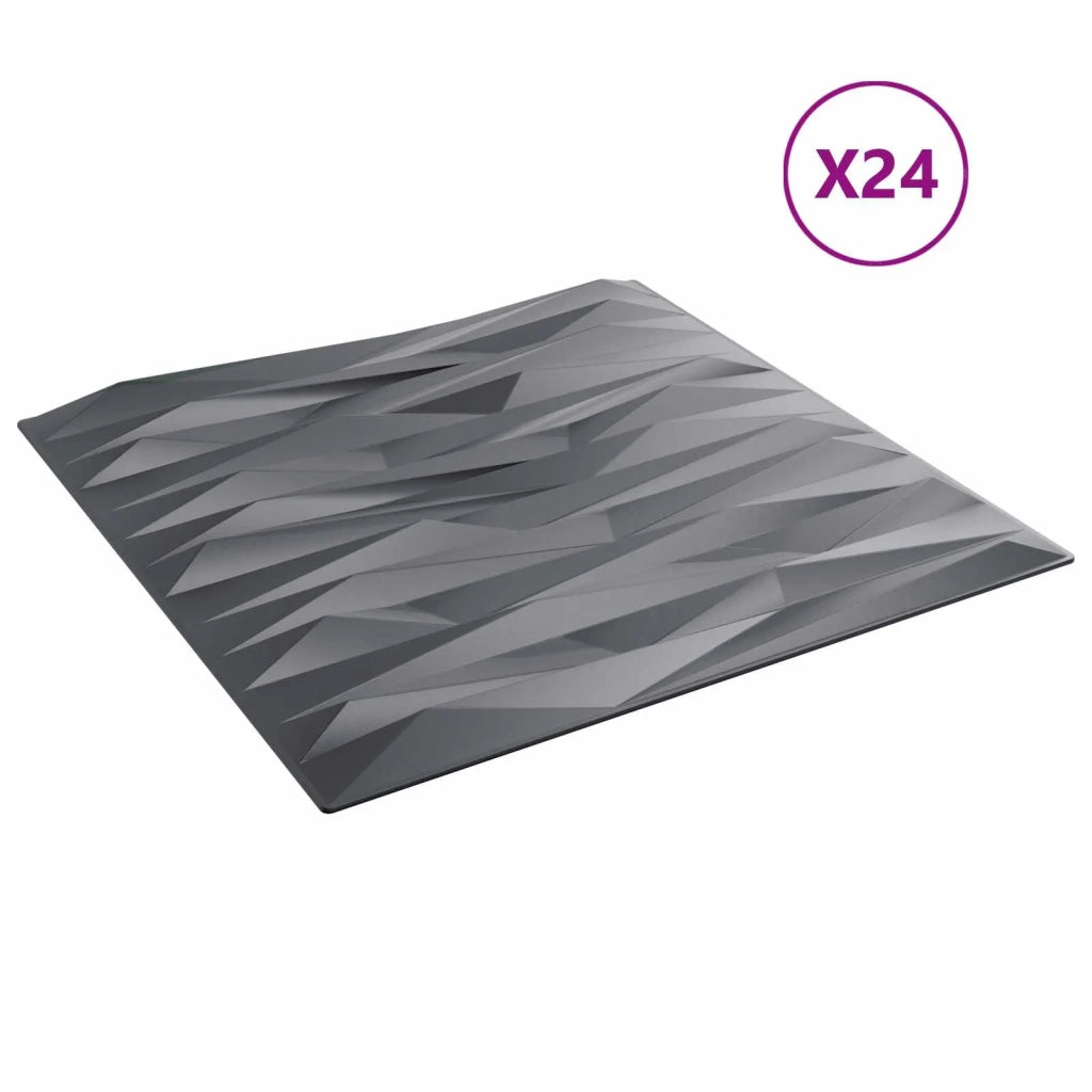 Pannelli da parete 24 pz 50 x 50 cm Grigio pietra Schiuma XPS 42046082