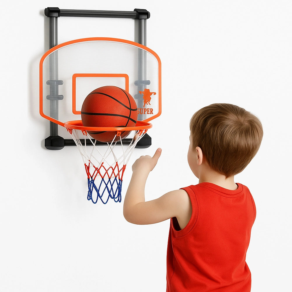 Basket Canestro da Porta per Bambini Segnapunti Digitale Musica Suoni e Pallone