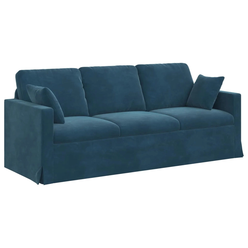 Divano Blu 198 x 78 x 80 cm Velluto