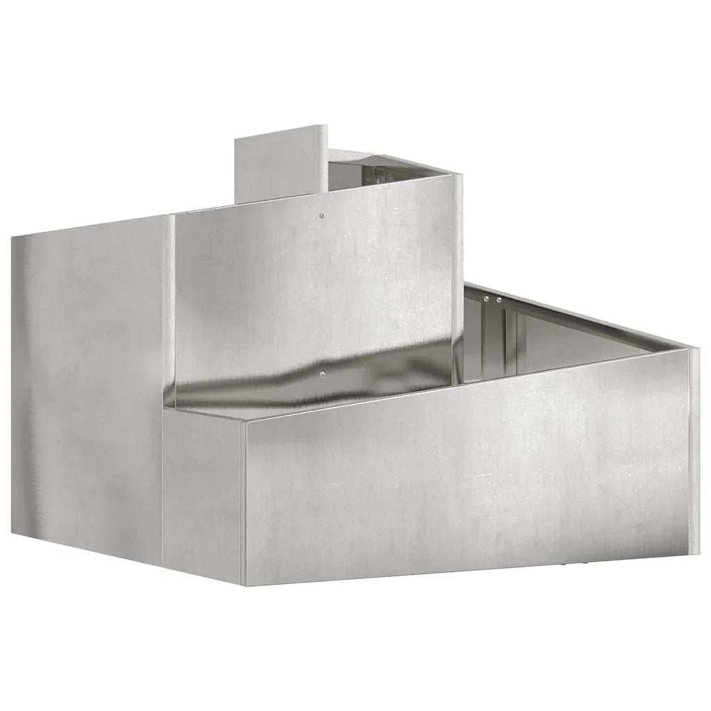 Vaso da giardino Argento 60 x 60 x 50 cm Acciaio zincato 873576