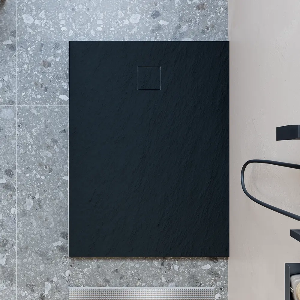 Piatto doccia 90x120 cm colore nero effetto pietra | Samos