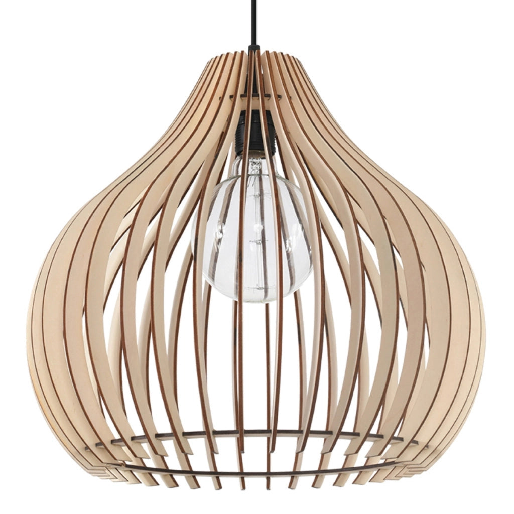 Lampada da terra in legno Aprilla Peach Puff E27 15W LED stile scandinavo