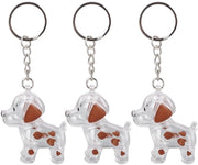 Porta chiavi per cani con flaconcino trasparente - 3 pezzi - Design elegante - Ricordo per amanti degli animali
