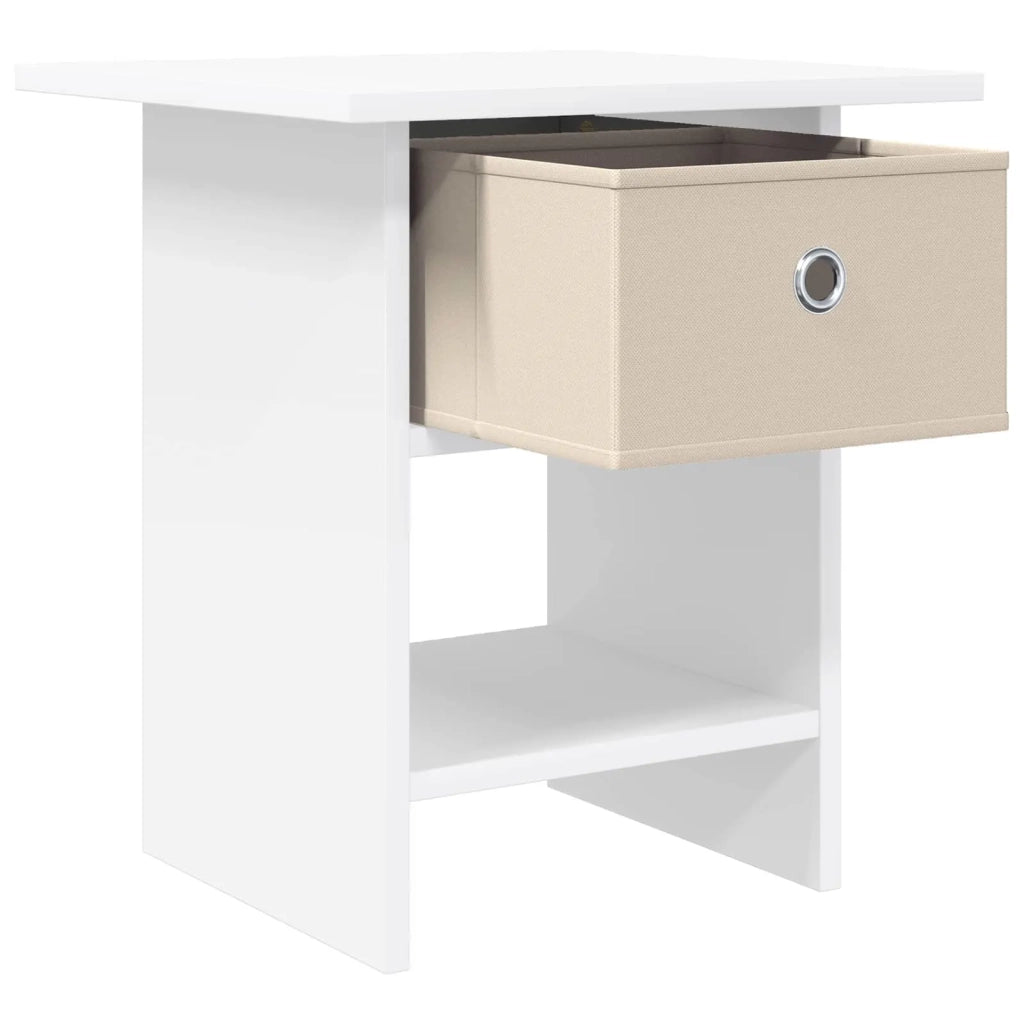 Comodino con cassetto Bianco 41 x 40 x 45 cm Legno multistrato