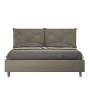 Letto imbottito Matrimoniale 160x210 cm Appia - Similpelle,Cappuccino,Contenitore