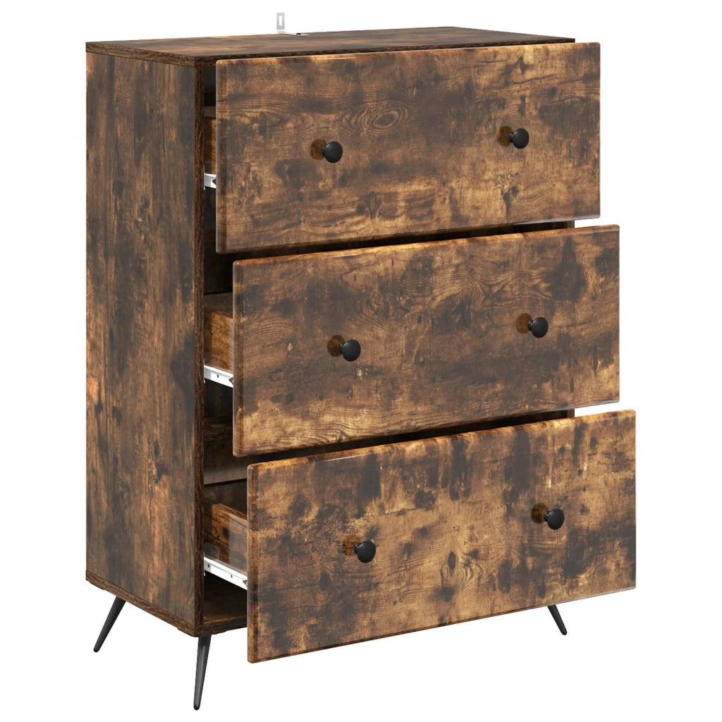 Mobile con Cassetti Rovere Fumo 66 x 34,5 x 90 cm 895530