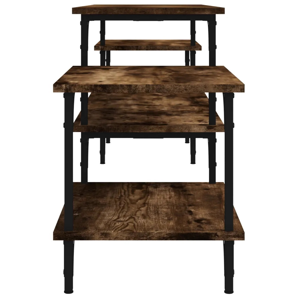 Mobile Porta TV-Mobile per TV-Credenza TV Rovere Fumo 197x35x52 cm in Legno Multistrato
