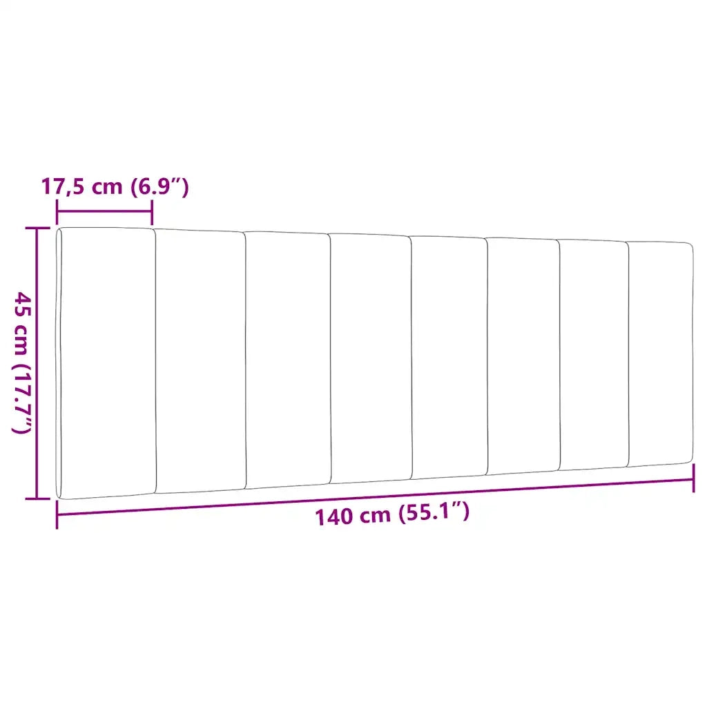 Cuscino Testiera Hanko Grigio Scuro 140 cm in Tessuto CFW9479923