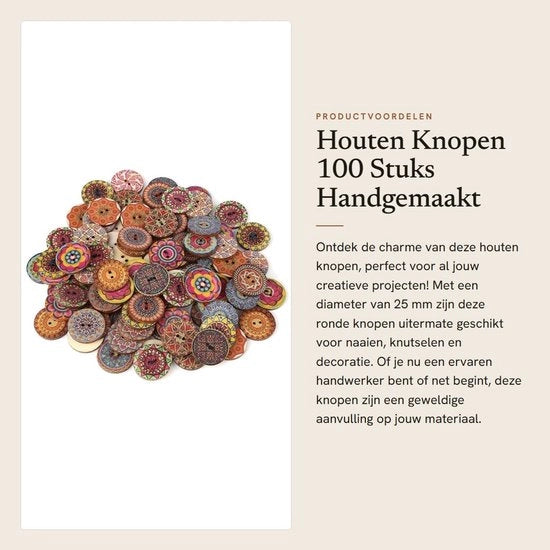 Gemma 100 Stuks - 25 mm Knopen Ronde Gemengde - Naaiknopen Handgemaakte - Decorazione Fai da Te - Ideali per Artigianato