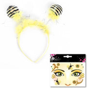 Accessori per cosplay - Fascia per testa - Adesivo per viso - Accessori per costume api - Unico modello - Tela gialla - Accessori per costume