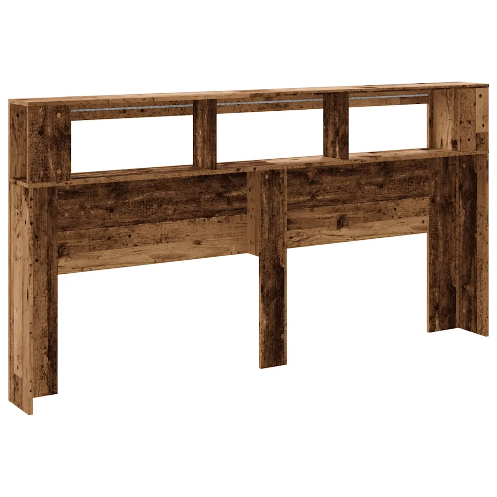 Testiera LED Legno Antico 200x18,5x103,5 cm Legno Multistrato 857692