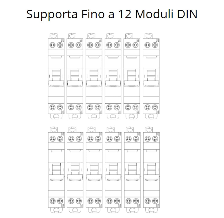 Marlanvil centralino parete grigio 6/12 moduli stagno ip65 modello 9212