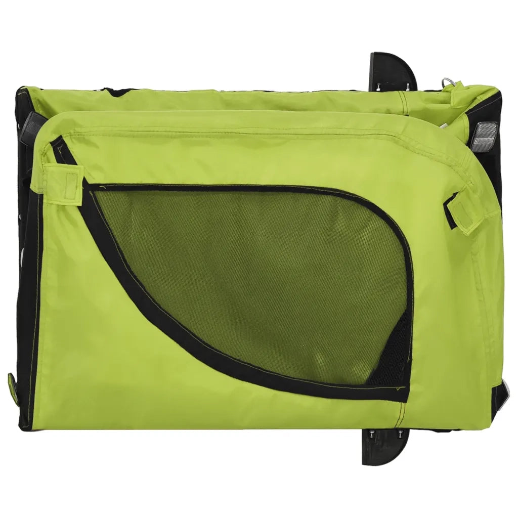 Rimorchio da Bici per Animali Verde e Nero Oxford e Ferro 94004