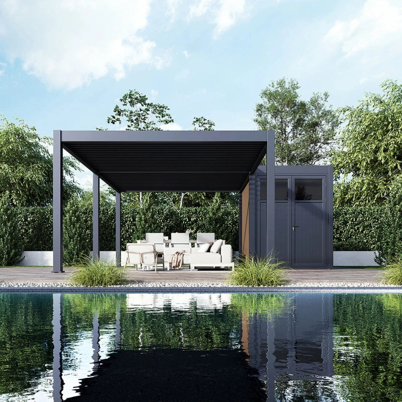 Pool house di 30 m² - Corner - Antracite