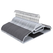 Set di 20 grucce multifunzionali antiscivolo e resistenti in plastica lunghe 415 cm grigie 12_0006279