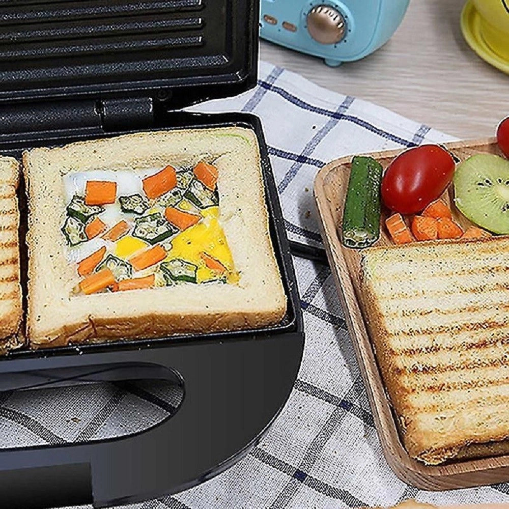 Trade Shop - Piastra Panini Toast Bistecchiera Tostapane Griglia Grill Sandwich 750w Q-hb001 -