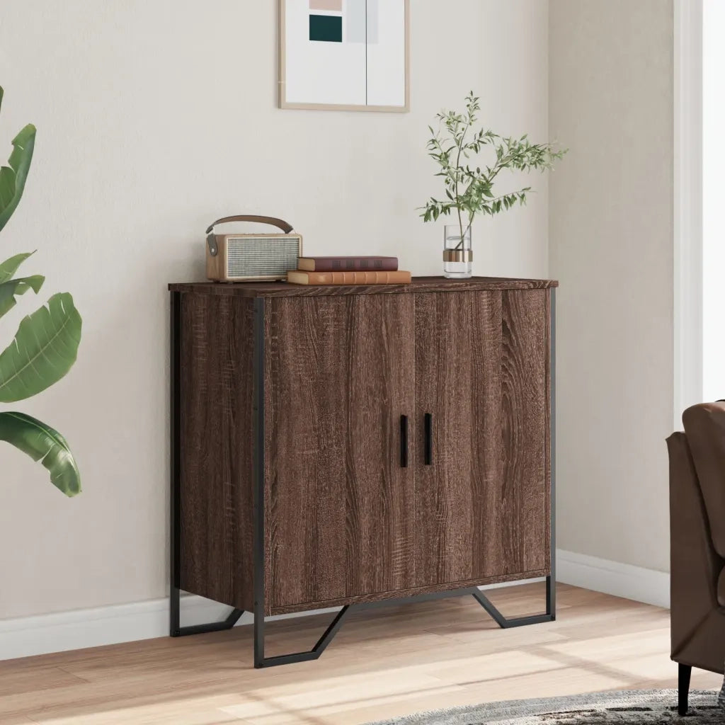 vidaXL Credenza Rovere Marrone 78x35,5x74,5 cm in Legno Multistrato