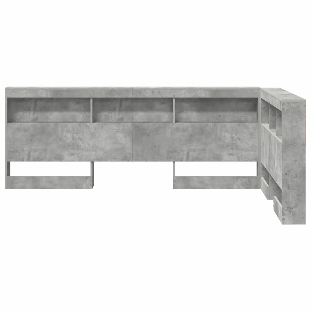 Testiera | Testata contenitore Grigio cemento 120 cm Legno multistrato