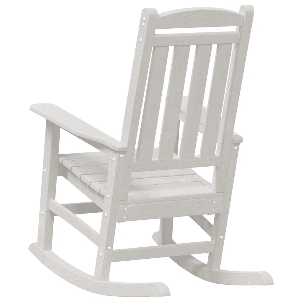 Sedia a dondolo da Giardino | Sedie da Esterno Bianco 92 x 70 x 108cm HDPE