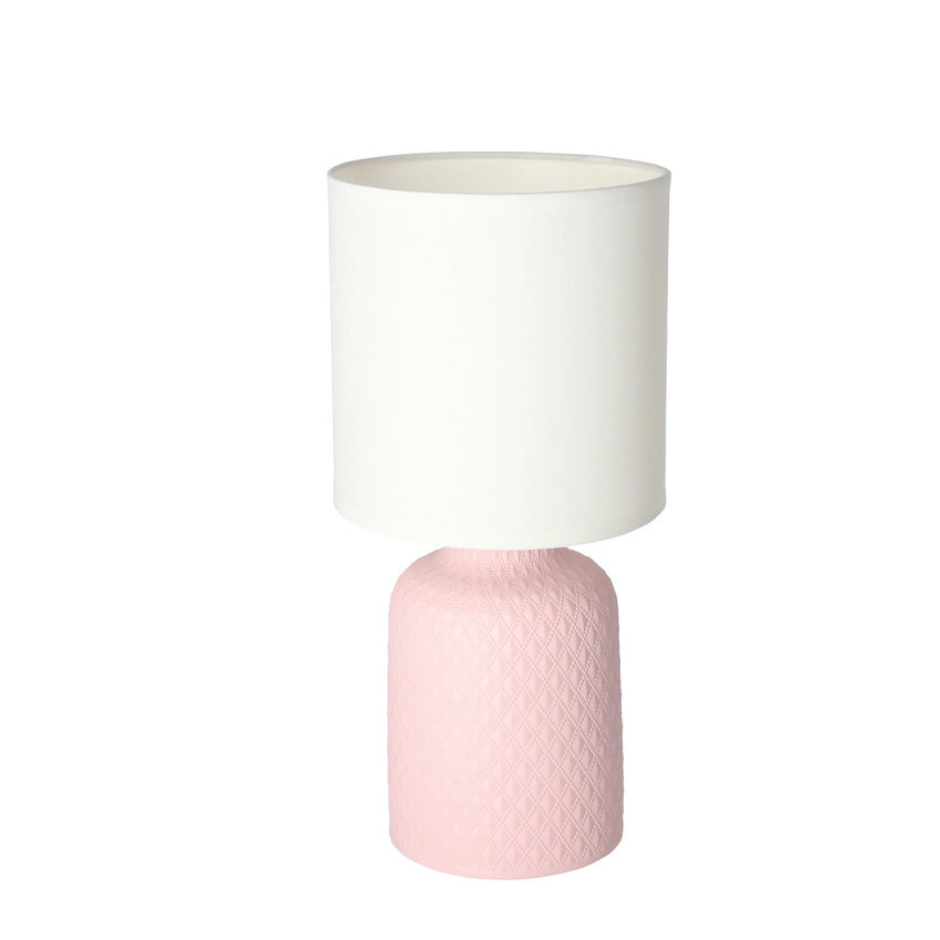 Lampada da tavolo Candellux INER rosa/bianca E14 32cm