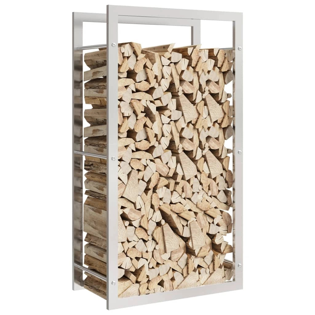 Portalegna 50 x 28 x 94 cm acciaio inox argento 02_0043717