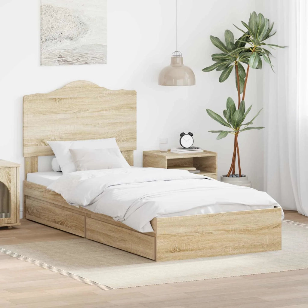 Letto con Contenitore con cassetto Rovere Sonoma 70 x 190 cm 3413557