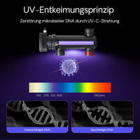 CUV-318 Chiarificatore acqua per laghetti Filtro luminoso 18W