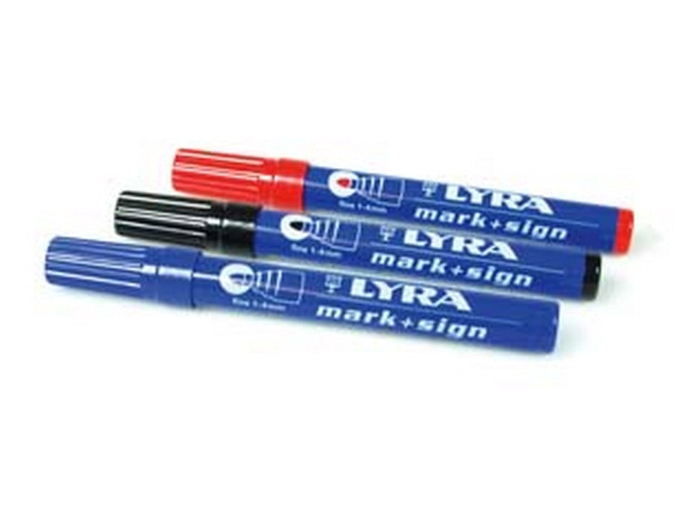 10pz pennarello permanente punta tonda fine marker - nero cod:ferx.fer242516