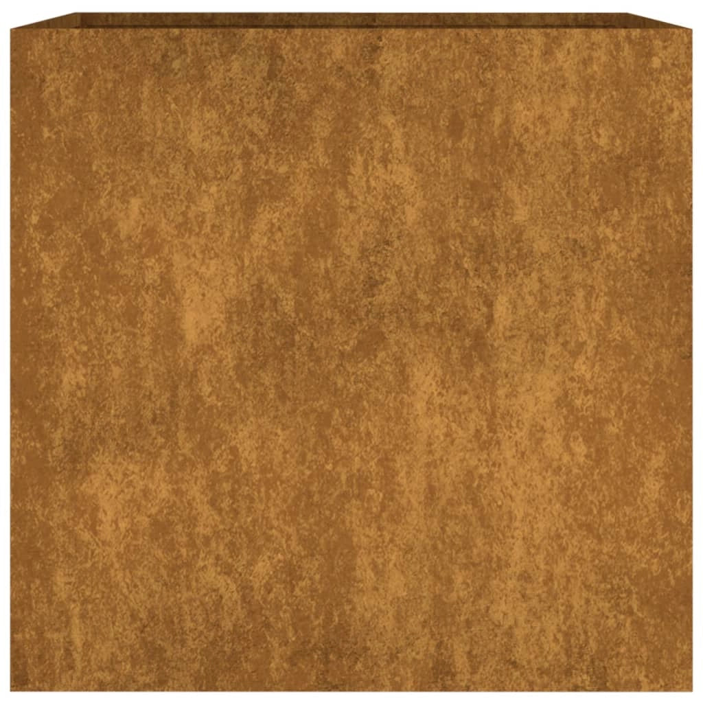 Vassoio per fioriera aiuola rialzata piante fiori terrazzo giardino 40 x 41 x 40 cm acciaio corten marrone 02_0037594