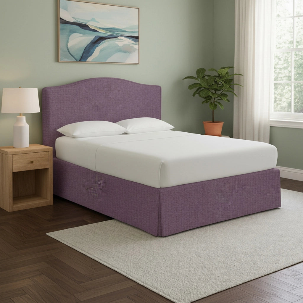 Eccles, Letto Singolo Sfoderabile Made in Italy, Viola Lilla